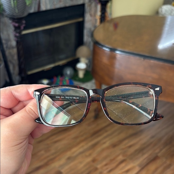 Tortoise Shell Square Glasses - Picture 1 of 5